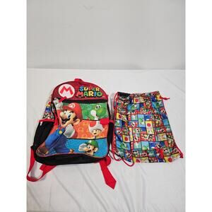 Super Mario World Y2k Backpack Bundle Luigi Yoshi Toad AOP INCL Pencil bag/tote